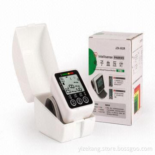 Wireless wrist blood pressure monitor with LCD screen